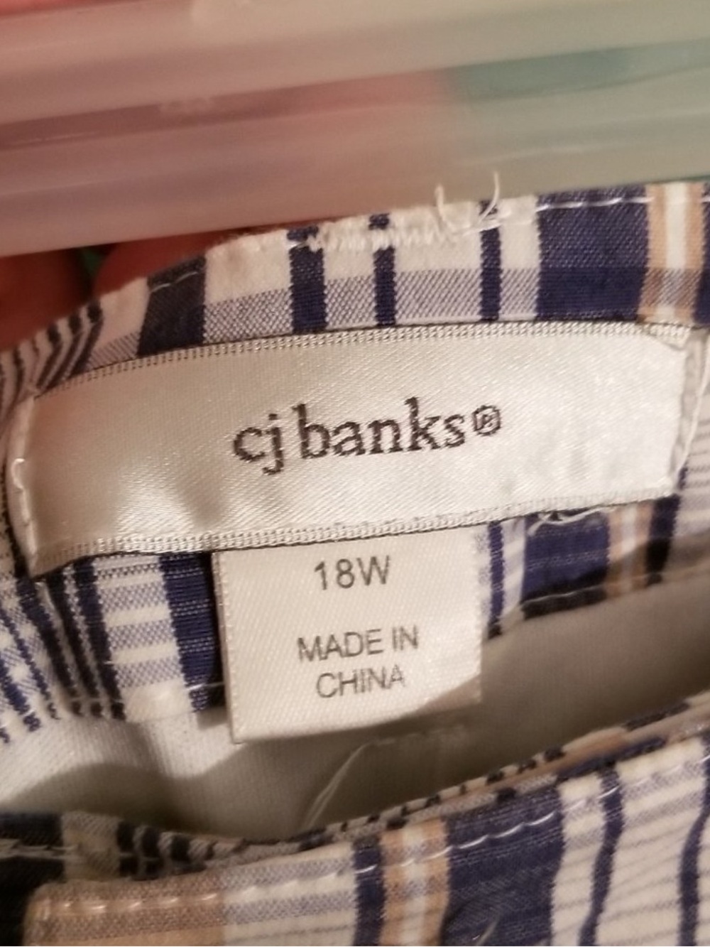 CJ Banks Plaid Skort - Blue & Tan 18W - Picture 4 of 6